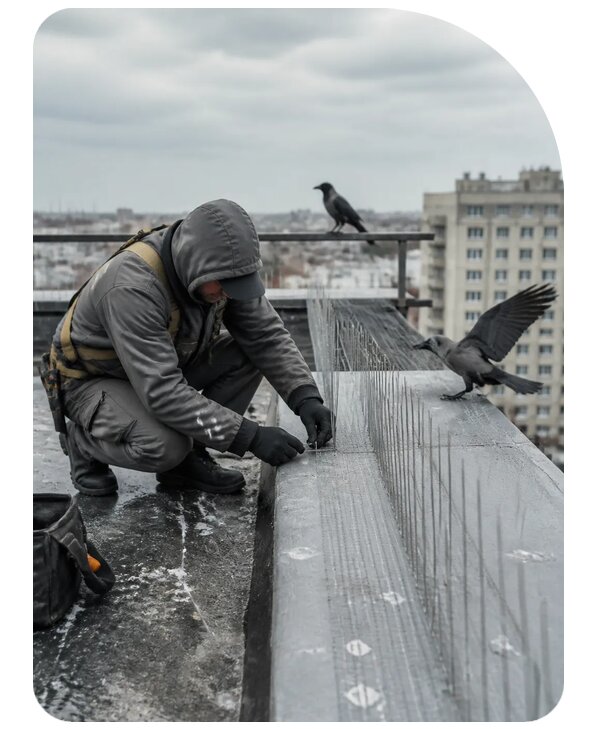 Защита от ворон под ключ в Белорецке по цене от 5069 р. | Сенат-Блр